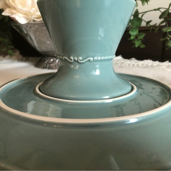 Blessings Unlimited Gratitude Cake Stand Blue Grace Gratitude Collection RARE - Picture 6 of 7